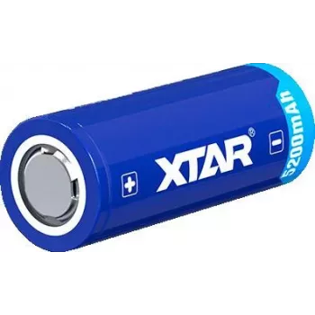 XTAR 26650 3.7V 5200mAh Apsaugota Li-Ion Įkraunama Baterija (Button Top)
