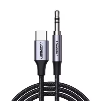 UGREEN AUX Stereo Audio Cable 3.5mm Mini Jack to USB Type-C 1m Black (CM450 20192)
