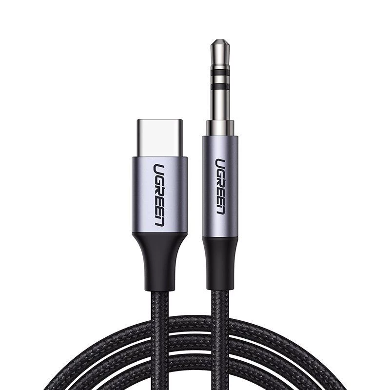 UGREEN AUX Stereo Audio Cable 3.5mm Mini Jack to USB Type-C 1m Black (CM450 20192)