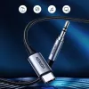 UGREEN AUX Stereo Audio Cable 3.5mm Mini Jack to USB Type-C 1m Black (CM450 20192)