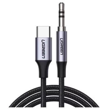 UGREEN AUX Stereo Audio Cable 3.5mm Mini Jack to USB Type-C 1m Black (CM450 20192)