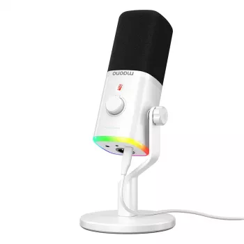 MAONO PD100X Dinaminis mikrofonas (baltas) – USB-C ir XLR