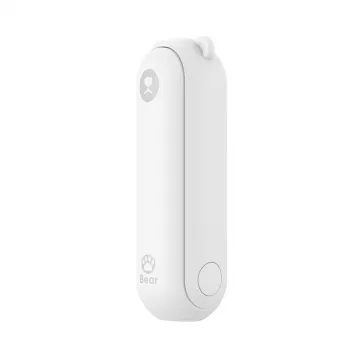 JISULIFE Nešiojamas Ventiliatorius 8 Baltas USB Ventiliatorius su Power Bank 2000mAh ir Žibintuvėliu