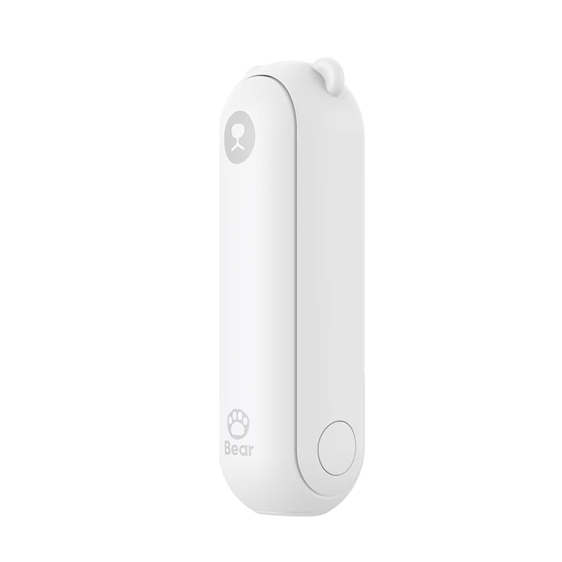 JISULIFE Nešiojamas Ventiliatorius 8 Baltas USB Ventiliatorius su Power Bank 2000mAh ir Žibintuvėliu