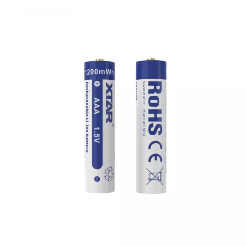 XTAR AAA 1.5V 750mAh Įkraunama Ličio jonų baterija (4 vnt.) su apsauga