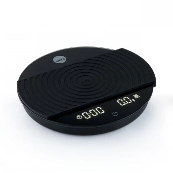 WILFA UNIFORM COFFEE SCALE - Skaitmeninės kavos svarstyklės su laikmačiu, Bluetooth, 2000g talpa, 0.1g tikslumu, juodos