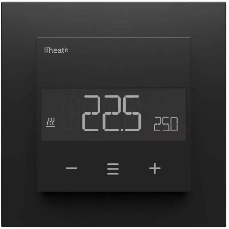 HEATIT Z-TRM6 Black Matt Z-Wave Thermostatas 3600W 16A 868.4 MHz
