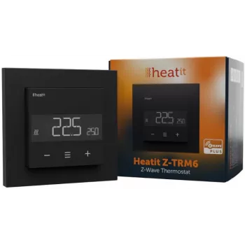 HEATIT Z-TRM6 Black Matt Z-Wave Thermostatas 3600W 16A 868.4 MHz