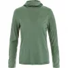 Fjällräven Abisko Wool Hoodie Women's Patina Green