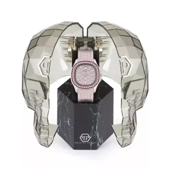 Philipp Plein Women's PWTAA0123 38mm Quartz Watch with Black Silicone Strap