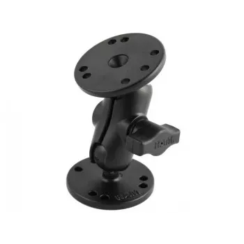 RAM MOUNTS B-Size Short Mounting Arm + 2x B-Size 1.0 Ball Round 2.5 Base