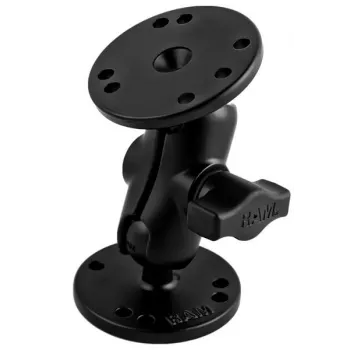 RAM MOUNTS B-Size Short Mounting Arm + 2x B-Size 1.0 Ball Round 2.5 Base