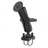 RAM MOUNTS C Size Medium Double Socket Arm, Black, 5.69 inch Overall Length