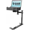 RAM MOUNTS No-Drill Universal Laptop Mount (8 col. viršutinis stulpas su dvigubomis svyruojančiomis rankomis ir apvalia plokštele)