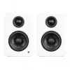 KANTO AUDIO YU2MW-CG aktyvūs lentyniniai garsiakalbiai su USB DAC ir 3.5mm AUX - matinė balta (įsk. C ir G tipo maitinimo laidus)