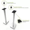 Kanto Audio 26 Universal Bookshelf Speaker Stands - White (Pair)