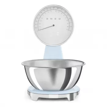Smeg KSF01PBWW Analoginės ir Skaitmeninės Virtuvinės Svarstyklės Pastelinė Mėlyna