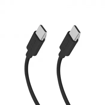 SBS TECABLETISSUETCCK USB-C į USB-C pintas laidas 1,5 m 60W PD greitas įkrovimas ir duomenų sinchronizavimas - juoda