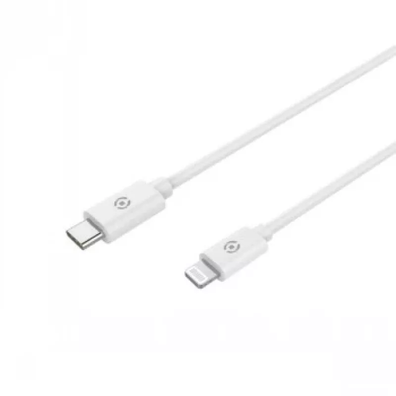 CELLY Lightning to USB-C laidas 60W - 1,2 m Baltas MFi sertifikuotas