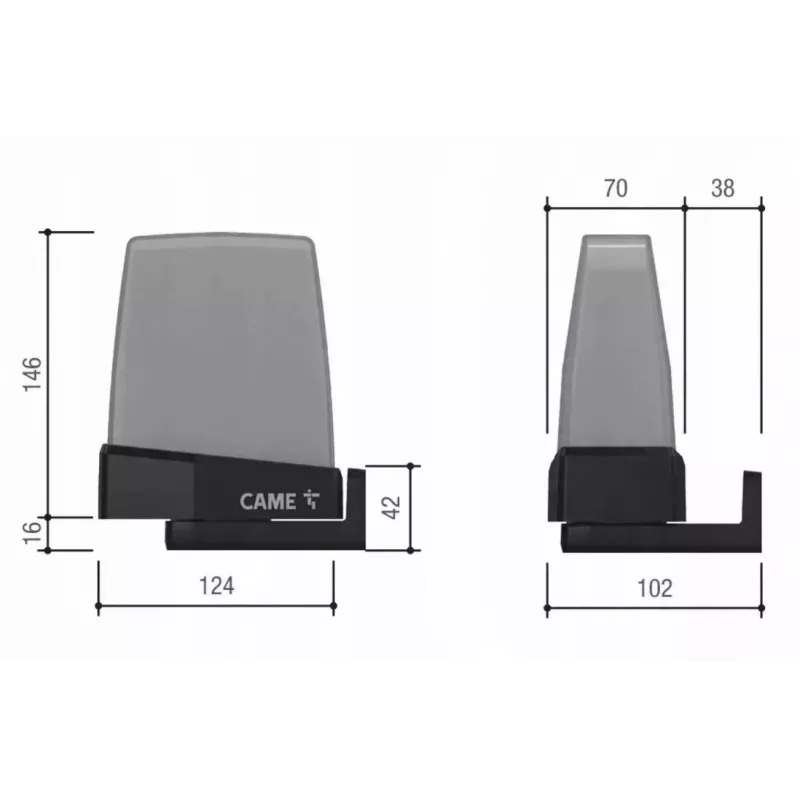 CAME KRX1FXSO LED Mirksintis Įspėjamasis Žibintas Oranžinis 24/230V (806LA-0010)