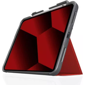 STM Dux Plus Dėklas Apple iPad 10.9 colio (10-os kartos, 2022) – Raudonas / Skaidrus – Didmeninė pakuotė