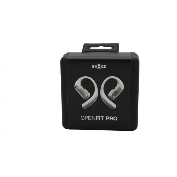 Shokz OpenFit Pro White - Atviros ausinės „True Wireless“ su DirectPitch technologija, Bluetooth 5.3, IP54, 28h baterija