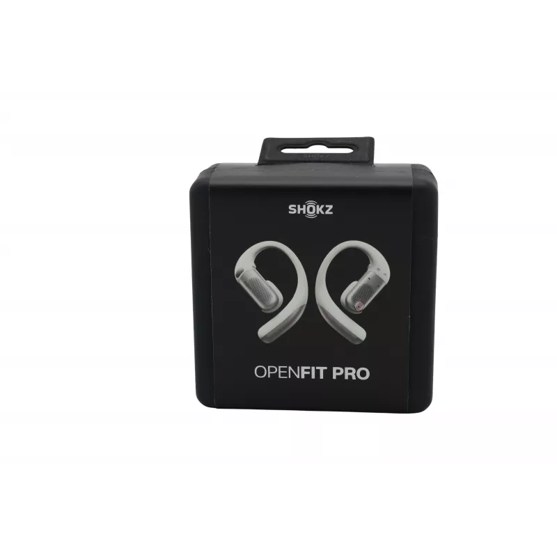 Shokz OpenFit Pro White - Atviros ausinės „True Wireless“ su DirectPitch technologija, Bluetooth 5.3, IP54, 28h baterija