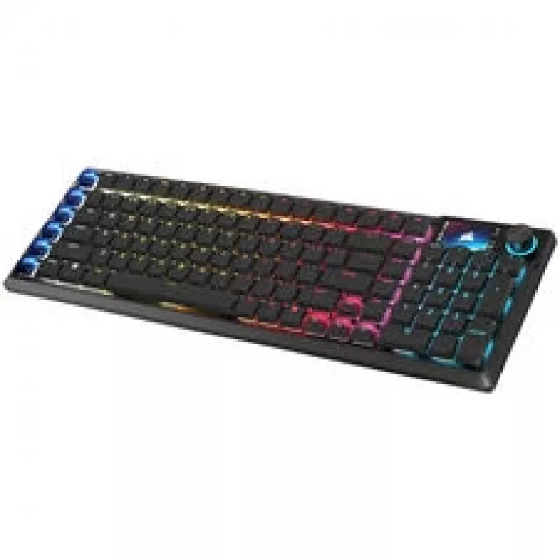 Corsair Vanguard Air 99 belaidė žaidimų klaviatūra, optinė-mechaninė, žemo profilio, 8K polingas, DE išdėstymas – juoda