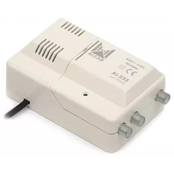 Alcad AL-223 VHF-UHF juostinis stiprintuvas 1 įėjimas 2 išėjimai