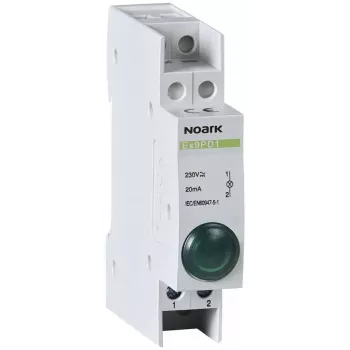 NOARK Ex9PD1g Green LED Indicator Light 230V AC/DC 22mm Panel Mount IP65