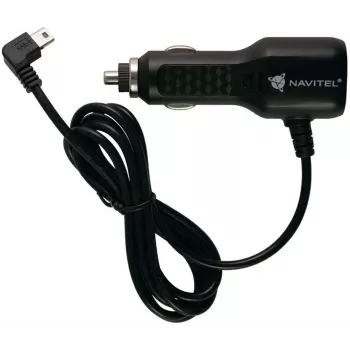 NAVITEL Mini-USB automobilinis įkroviklis cigarečių degtuko lizdui, 12V/24V, 2A, 10W, 1,2 m laidas, juodas