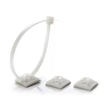 TRYTYT Self-Adhesive Cable Tie Mount HW-3AC White (100 pcs.)