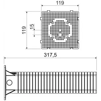 KOPOS MDZ-300_KB Montavimo plokštė izoliuotiems fasadams 300x300 mm Pilka