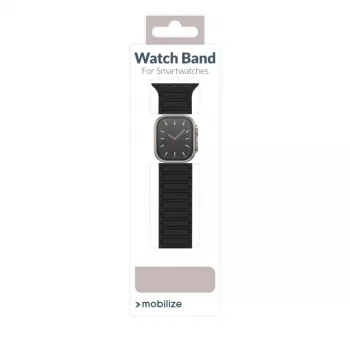 Mobilize Silicon Watch Band - Magnetic - for Apple 42/44/45/49mm - Black