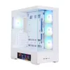 Zalman P40 DS White Mid-Tower PC Case with 4x 140mm ARGB Fans, Tempered Glass Side Panel, Mesh Front Panel, White