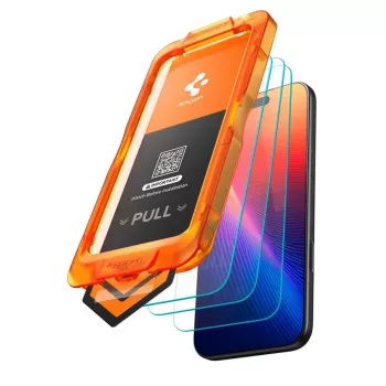Spigen Glas.tR AlignMaster Slim 3 vnt. Grūdinto stiklo ekrano apsauga, skirta Apple iPhone 17