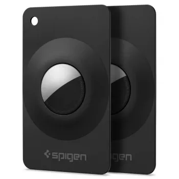 Spigen AirFit 2 2-Pack Apple AirTag 1/2 Juoda