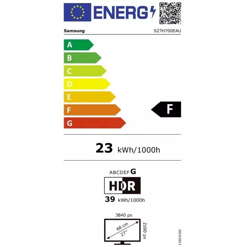 Samsung LS27H700EAUXEN 27 colių ViewFinity S7 S70H monitorius, UHD 3840x2160, 16:9, 300cd/m², 5ms, HDMI, USB, DP