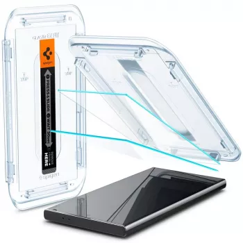 Spigen Glas.tR EZ Fit Grūdinto stiklo ekrano apsauga, skirta Samsung Galaxy S24 Ultra - 2 vnt. pakuotė