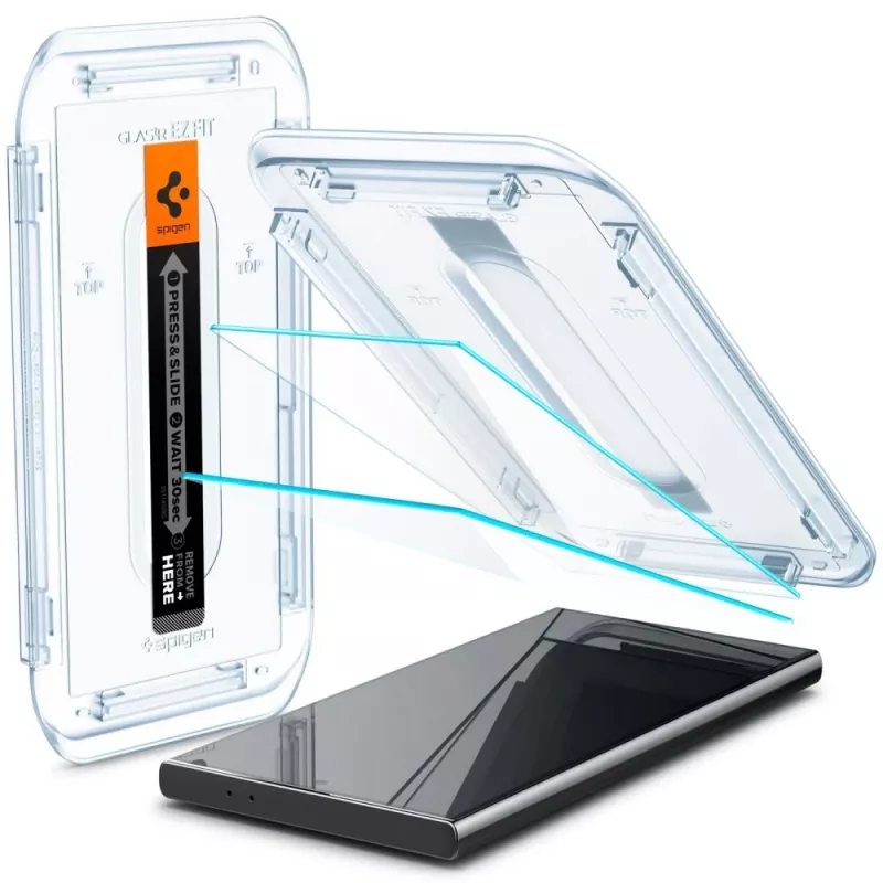 Spigen Glas.tR EZ Fit Grūdinto stiklo ekrano apsauga, skirta Samsung Galaxy S24 Ultra - 2 vnt. pakuotė