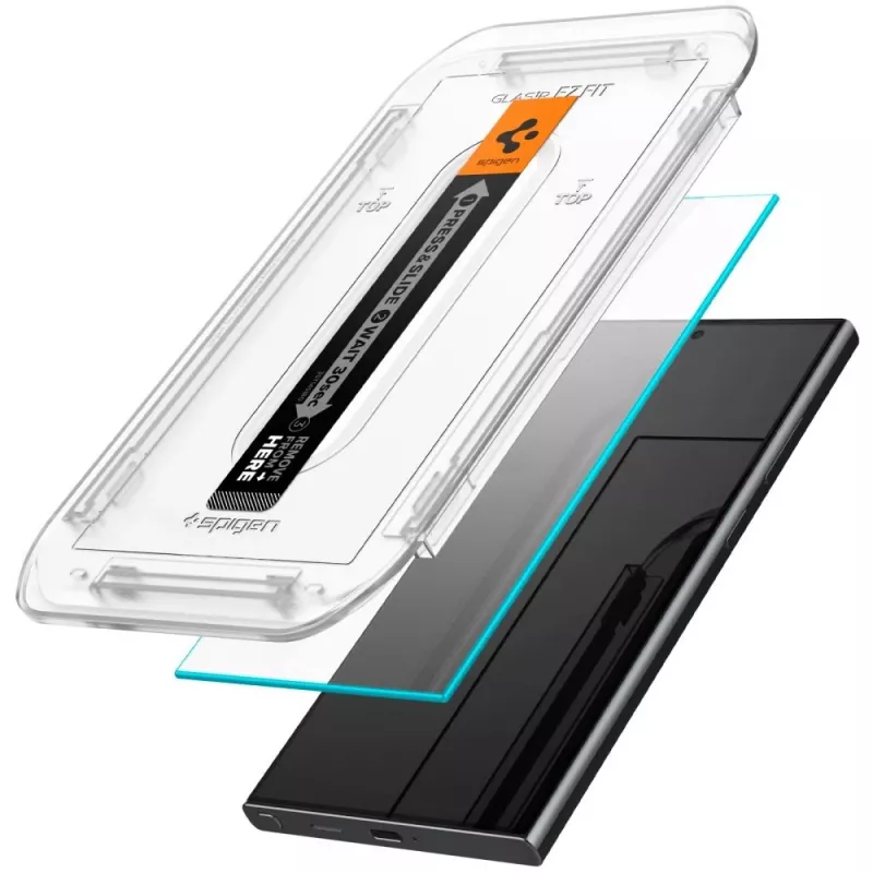 Spigen Glas.tR EZ Fit Grūdinto stiklo ekrano apsauga, skirta Samsung Galaxy S24 Ultra - 2 vnt. pakuotė