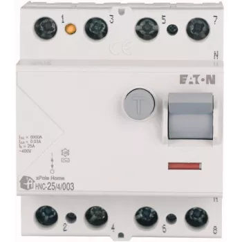 EATON liekamosios srovės automatinis jungiklis 25A 4P 4M 30mA AC 6kA