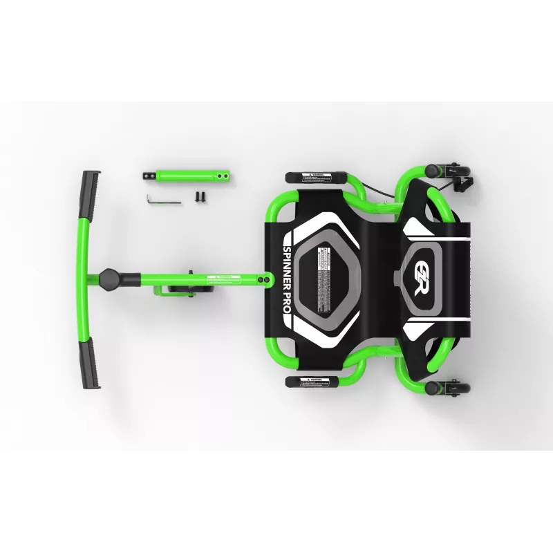 EzyRoller Spinner Pro X Green 360° Foot-Powered Go Kart for Ages 10+