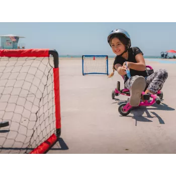 EzyRoller EZ-HOCKEY ledo ritulio rinkinys 4 žaidėjams (vartai, lazdos, rituliai)