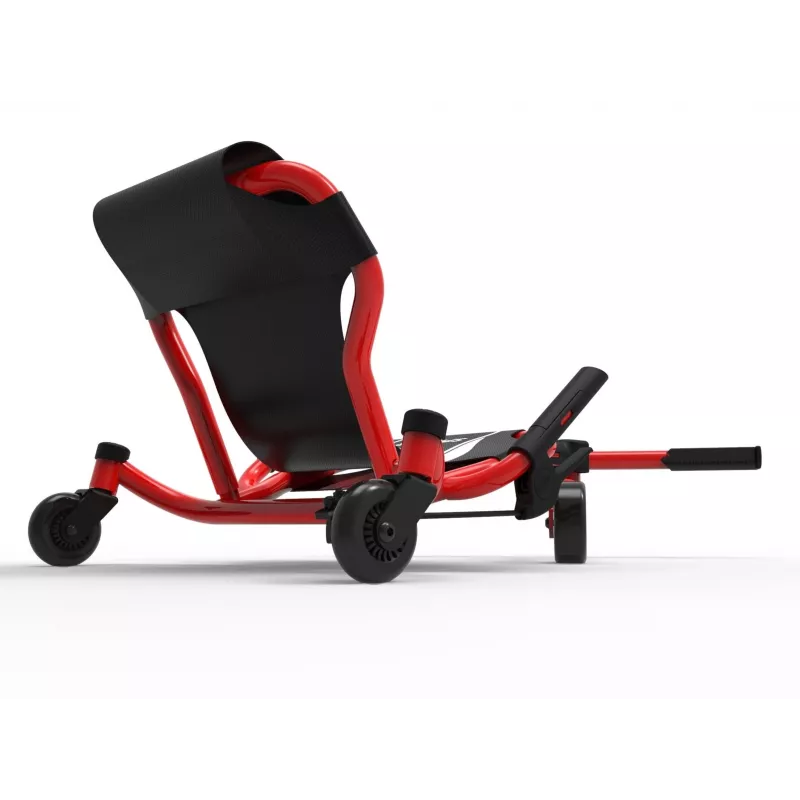 EzyRoller Spinner X Ride-On Go Kart - Leg Powered with 360° Swivel - Red