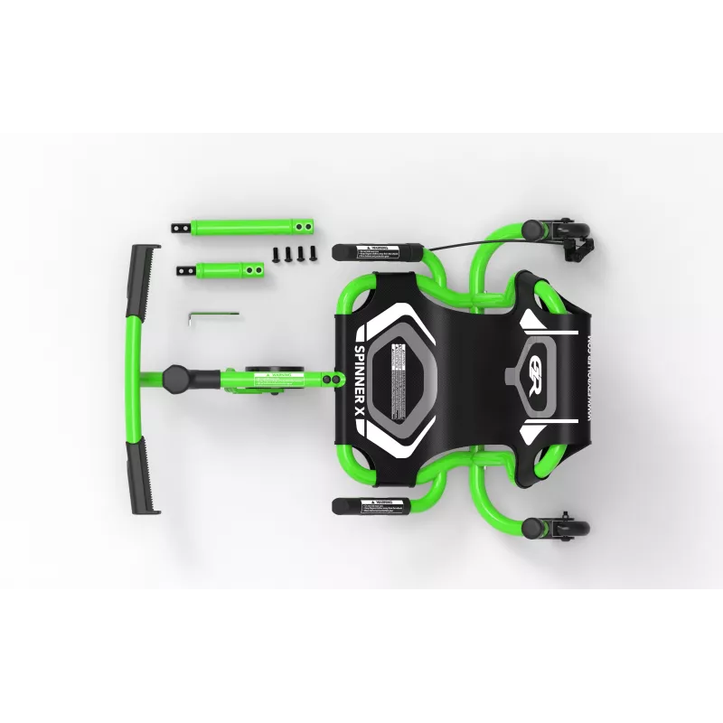 EzyRoller Spinner X Green 360° Drifting Ride-On vaikams nuo 4 iki 12 metų