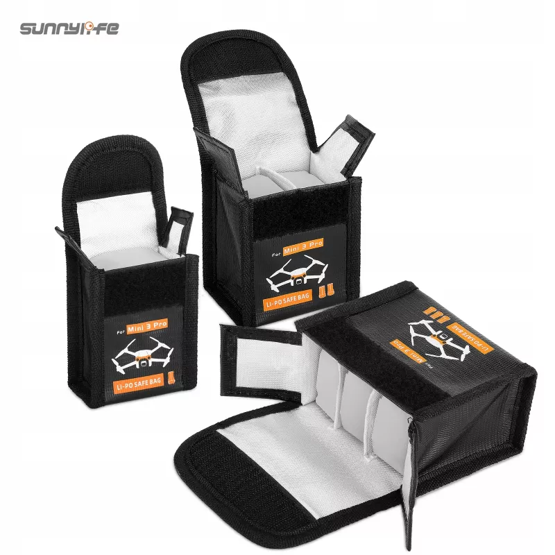 SUNNYLIFE Baterijų nešiojimo dėklas, skirtas DJI Mini 3 Pro / Mini 4 Pro – talpina 3 Li-Po baterijas (juodas)