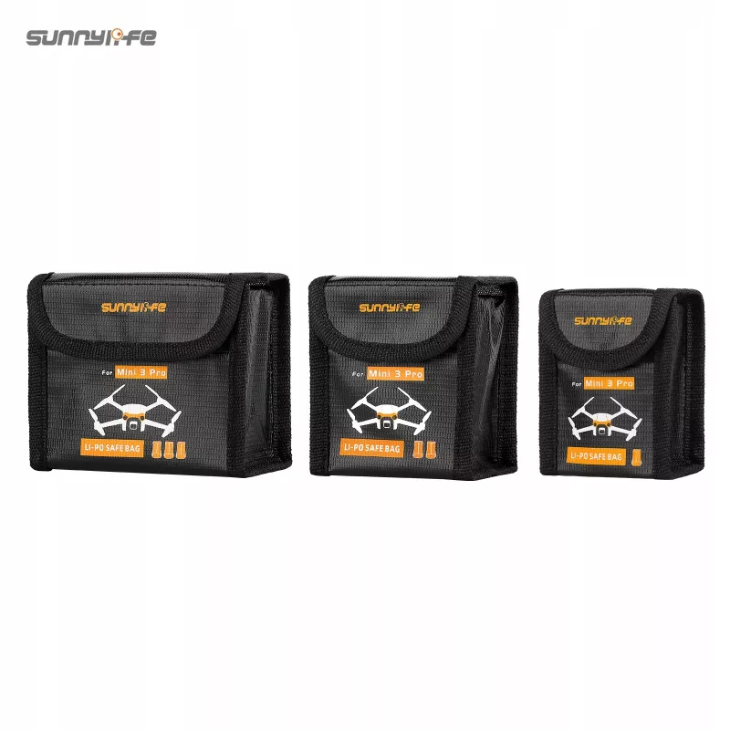 SUNNYLIFE Baterijų nešiojimo dėklas, skirtas DJI Mini 3 Pro / Mini 4 Pro – talpina 3 Li-Po baterijas (juodas)