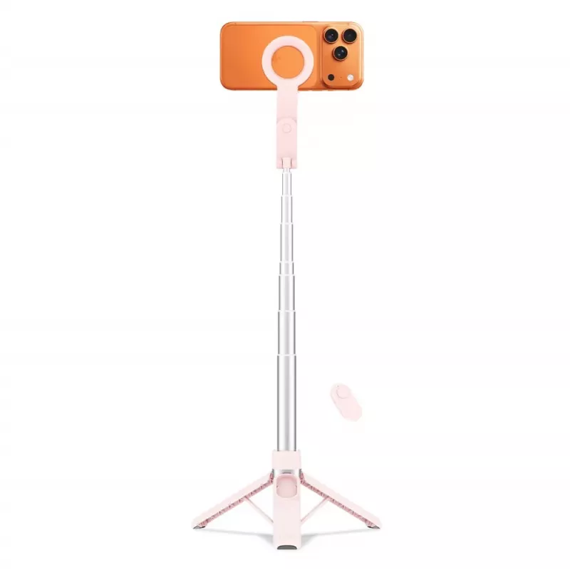 TECH-PROTECT L11S MagSafe Bluetooth Selfie Stick Tripod Pink