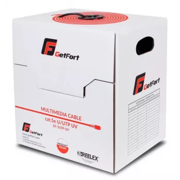 GETFORT Premium Cat.5e U/UTP UV Dry Core Outdoor Cable 305m Juodas